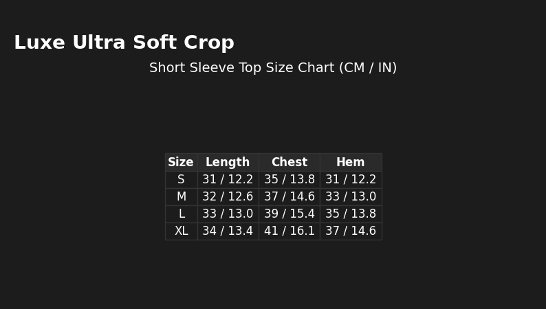 Luxe Ultra Soft Crop